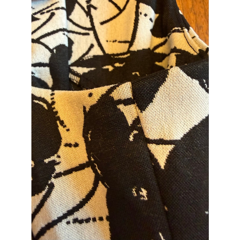 Calvin Klein Black & White Floral Sleeveless Sheath Dress Size 12 - Picture 7 of 11